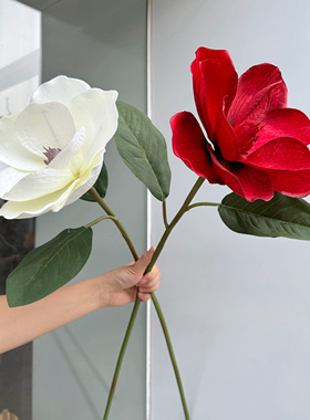 仿真花红色胡姬万代兰高品质手感7头兰花婚庆家居装饰花艺插花新