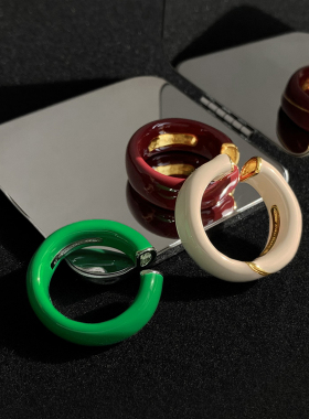 独特中古绿色戒指女款