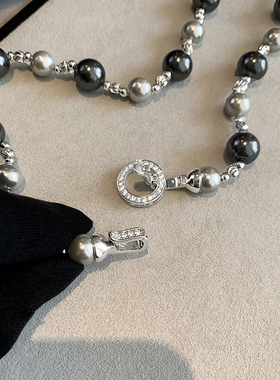 孤雁强光正圆水晶珍珠项链女
