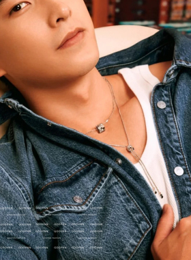 不掉色镶钻爆闪蜂巢路路通项链女