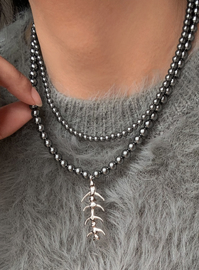 大溪地黑色珍珠项链女配饰
