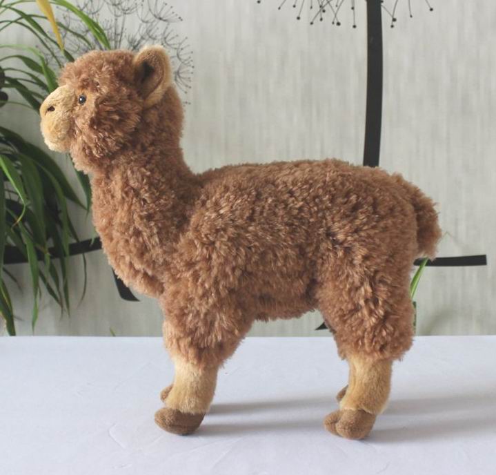 （现货包邮）wwf alpaca仿真超大号羊驼zoo coffee毛绒玩具公仔-图1