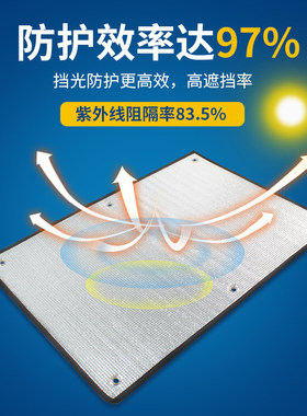 窗户防晒隔热膜遮阳光房阳台家用西晒玻璃保温夏天双面铝箔遮光帘