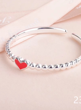 韩版百搭开口生日礼物足银手镯