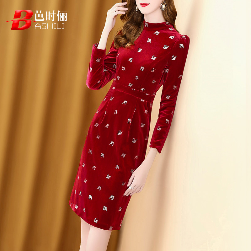 芭时俪2020年秋款新品小天鹅连衣裙 芭时俪连衣裙