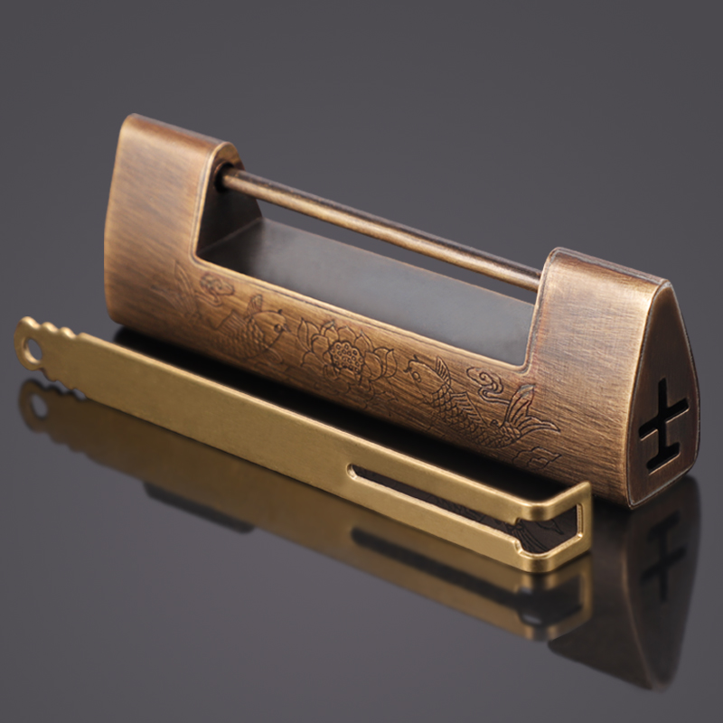 仿古铜锁中式横开挂锁复古刻花老式小锁头木箱子柜门插销古代铜锁,淘宝优惠券,粉丝福利购,淘宝优惠卷