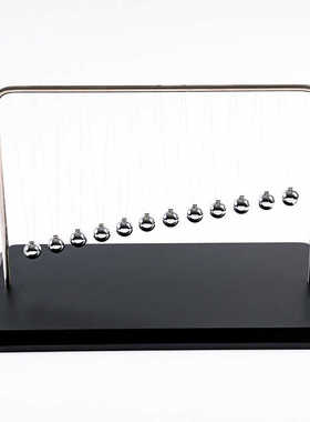 牛顿摆球科技感书柜解压轻奢