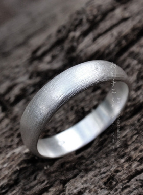 初刻戒指手工定制情侣对戒银饰