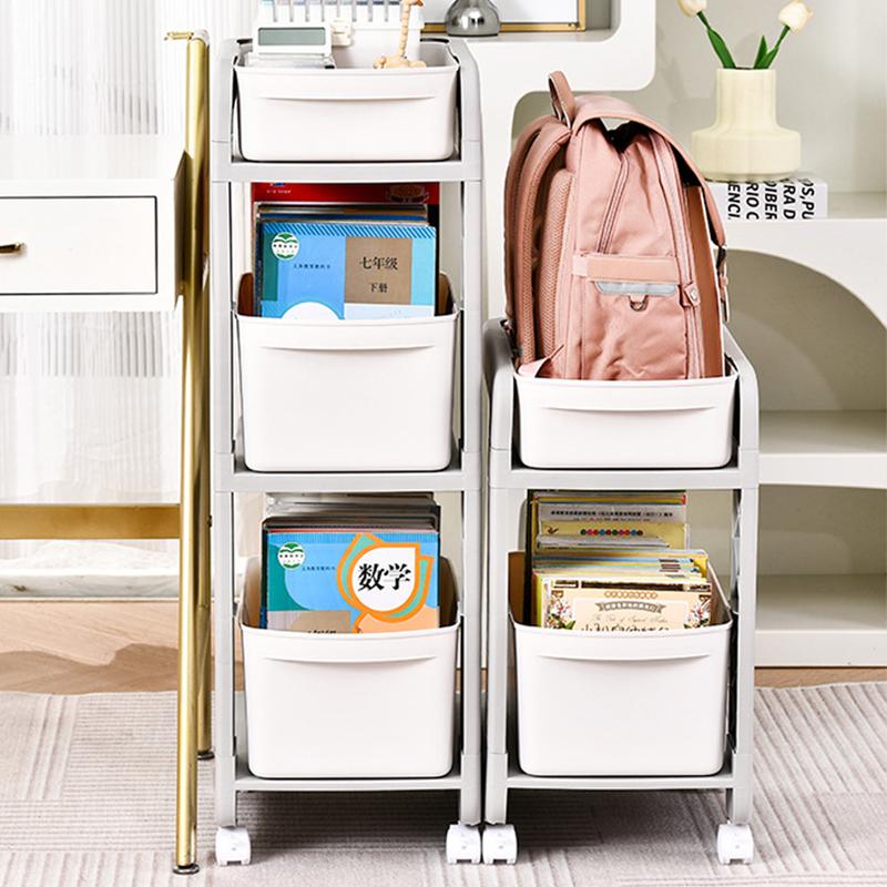 书包置物架可移动书架书本籍书桌收纳架神器家用放书包桌下收纳柜 - 图0