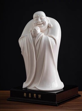 白瓷观音菩萨佛像摆件工艺品装饰品玄关酒柜电视柜家居中式禅意