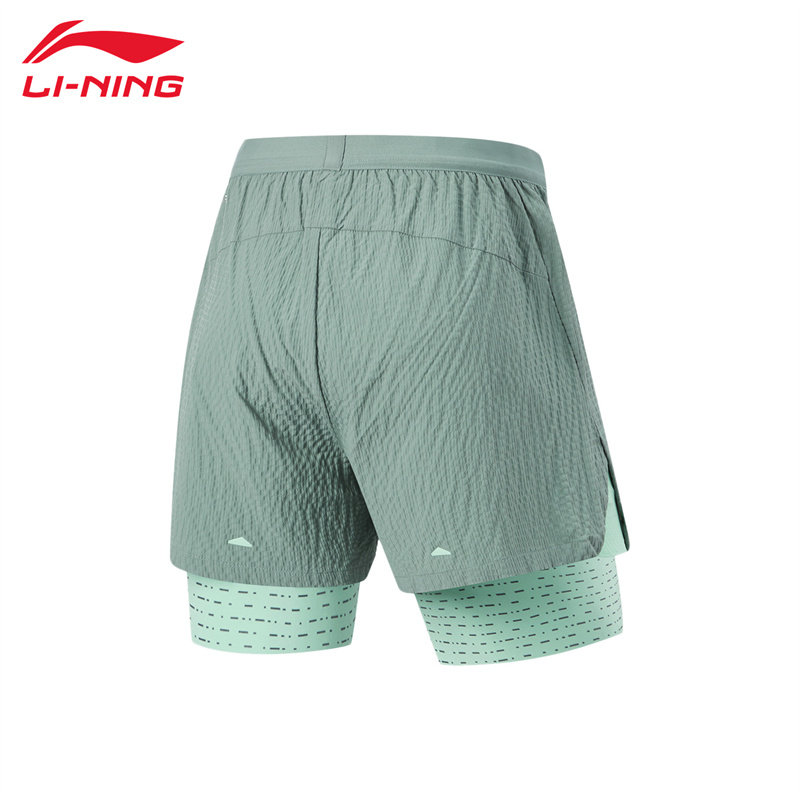 李宁运动短裤男夏季新款跑步马拉松速干透气排汗防磨2合1压缩短裤,淘宝优惠券,粉丝福利购,淘宝优惠卷