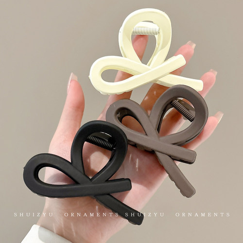 发量少抓夹女半扎发发夹2025新款高级感中号鲨鱼夹后脑勺夹子头饰 - 图1