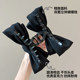 High-end black bow gripper for women