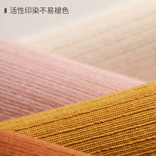 3双装 春秋款无骨宽松罗口不嘞脚中筒袜 女士纯色新疆棉短袜 - 图2