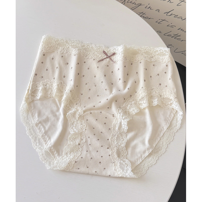 胖mm大码轻磨毛坑条内裤中高腰弹力韩系碎花蕾丝边内裤,淘宝优惠券,粉丝福利购,淘宝优惠卷