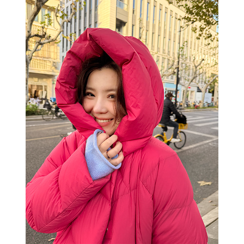 胖mm冬季高充绒量长羽绒服木子理想大码女装90白鸭绒巫师帽羽绒服,淘宝优惠券,粉丝福利购,淘宝优惠卷