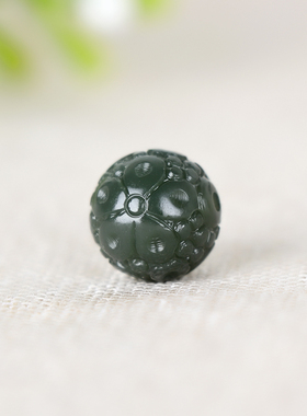 新疆玉石和田玉桂花文玩手串散珠