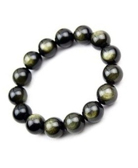 黑曜石金曜石水晶手链送礼物