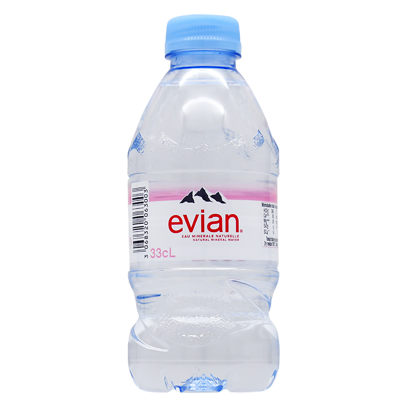 法国进口Evian依云矿泉水330ml*24瓶整箱天然弱碱性高端饮用水-图0