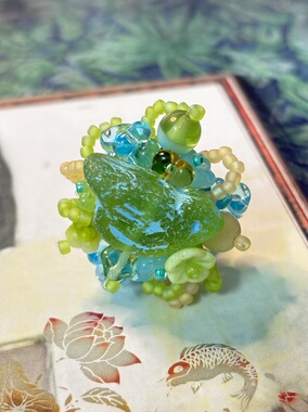 疾走织织|戒指女学生党原创设计小鸟戒指可爱清新手作串珠戒指