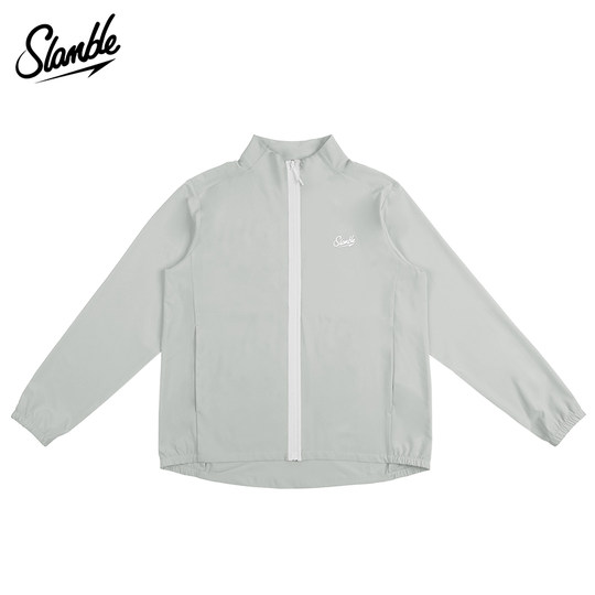 Slamble thin zipper stand collar jacket coach uniform