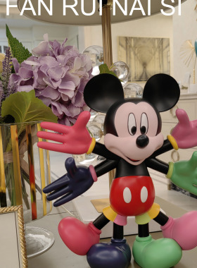 树脂装饰港风客厅摆件米奇