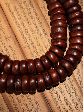 古玩收藏老凤眼菩提桶珠项链老料满纹手串手链文玩男女款佛珠项链