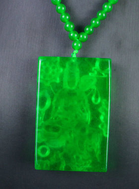 高冰老翡翠绿观音菩萨项链吊坠阳绿帝王绿毛衣链情侣款老翠玉玉佩