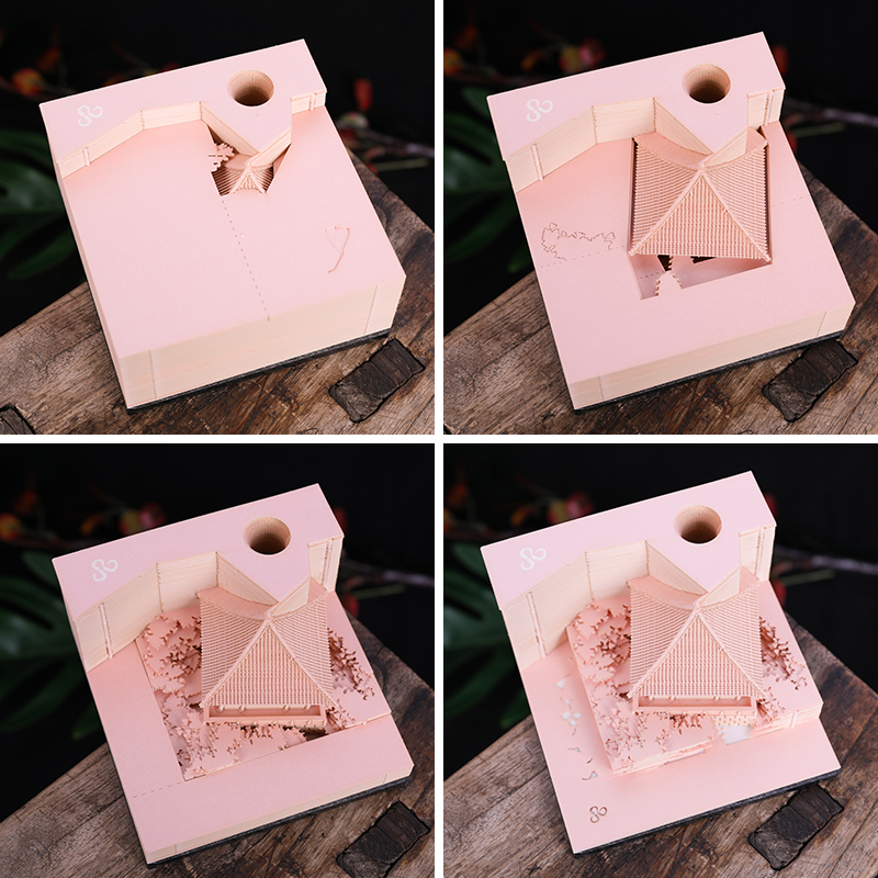 日本清水寺便签3D立体建筑艺术闺蜜儿童节创意生日礼物拱亭便利贴 - 图2