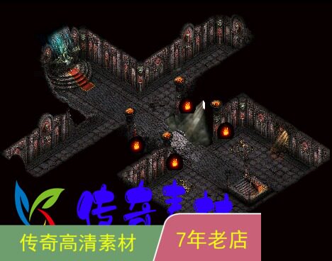 热血传奇地图素材套图黑域1-4层高清套图4张传奇一条龙服务