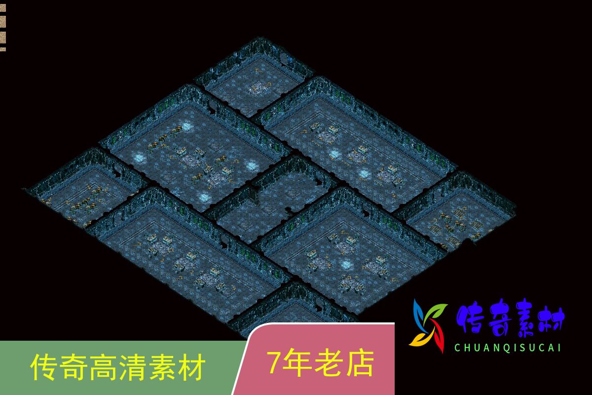 传奇地图素材套图寒冰地宫1-6层高清套图6张传奇一条龙
