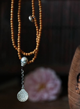 泼墨。橄榄核项链吊坠