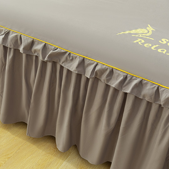 Bedskirt single-piece anti-slip protective cover