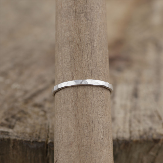 Irregular bump knock marks 'garden' end ring ring ring ring handmade customization of pure silver S990 joint ring