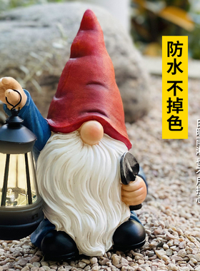 花园太阳能灯树脂庭院园艺