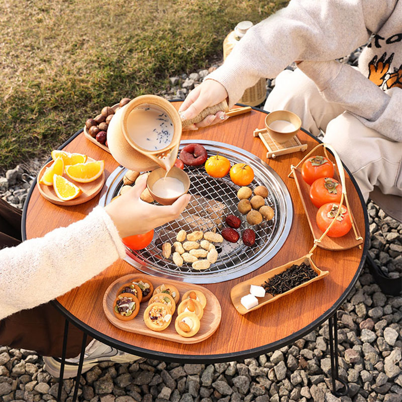 恬梦家居野餐围炉煮茶烤火炉套装户外烤火架露营烧烤桌碳烤炉 - 图2