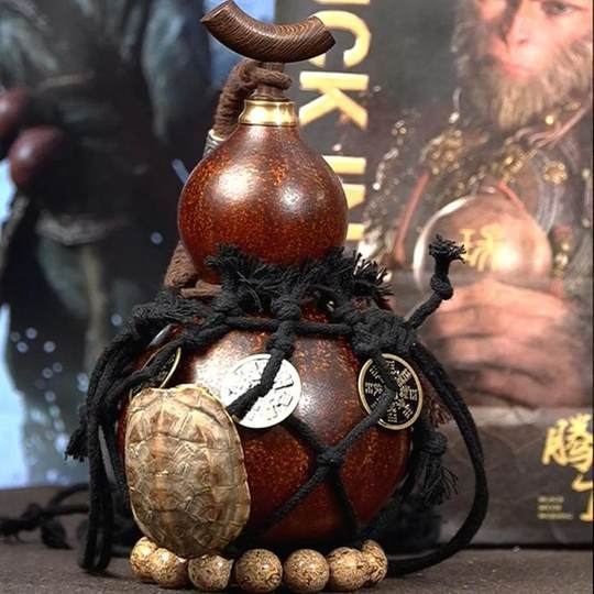 葫芦酒壶李子柒非遗文化漆器天然大漆葫芦水壶黑神话悟空一物一图