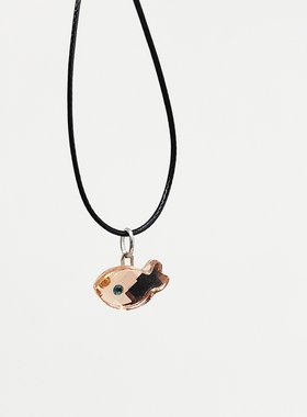 水晶小鱼吊坠项链坠饰品