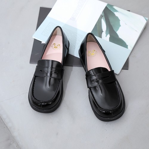 笨笨熊现货 方头JK制服鞋 学院风基础款小皮鞋日系单鞋女非4900 - 图2