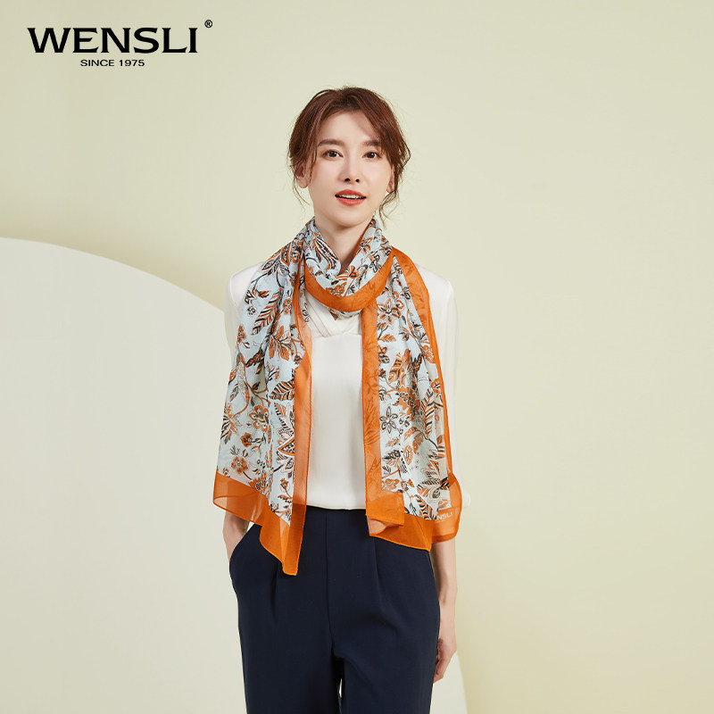 万事利夏季送礼妈妈款桑蚕丝丝巾 万事利围巾/丝巾/披肩