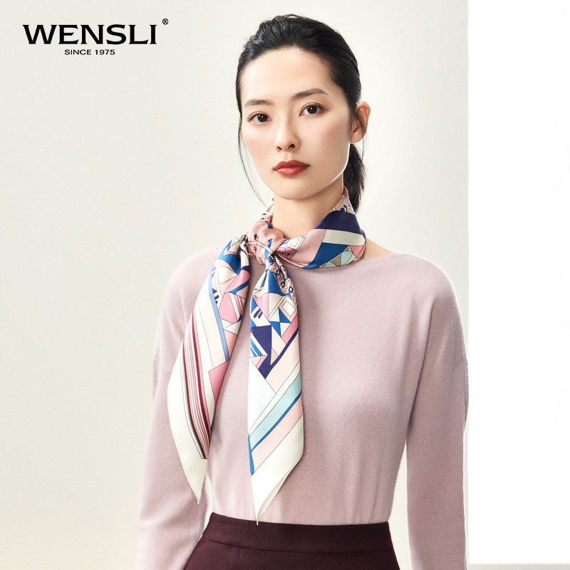 万事利桑蚕丝夏季百搭配衬衫大方巾 万事利围巾/丝巾/披肩