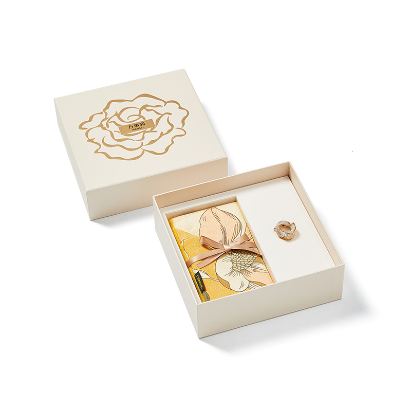 万事利真丝丝巾妈妈生日礼物75cm方巾丝巾扣礼盒母亲节礼盒玉兰赋