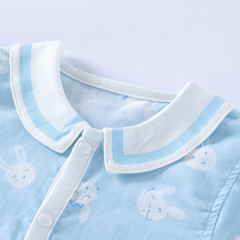 哈贝比婴儿衣服夏季婴儿纱布哈衣 哈贝比母婴连身衣/爬服/哈衣
