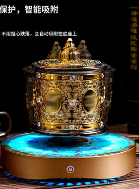 磁悬浮转经轮禅意摆件创意礼品