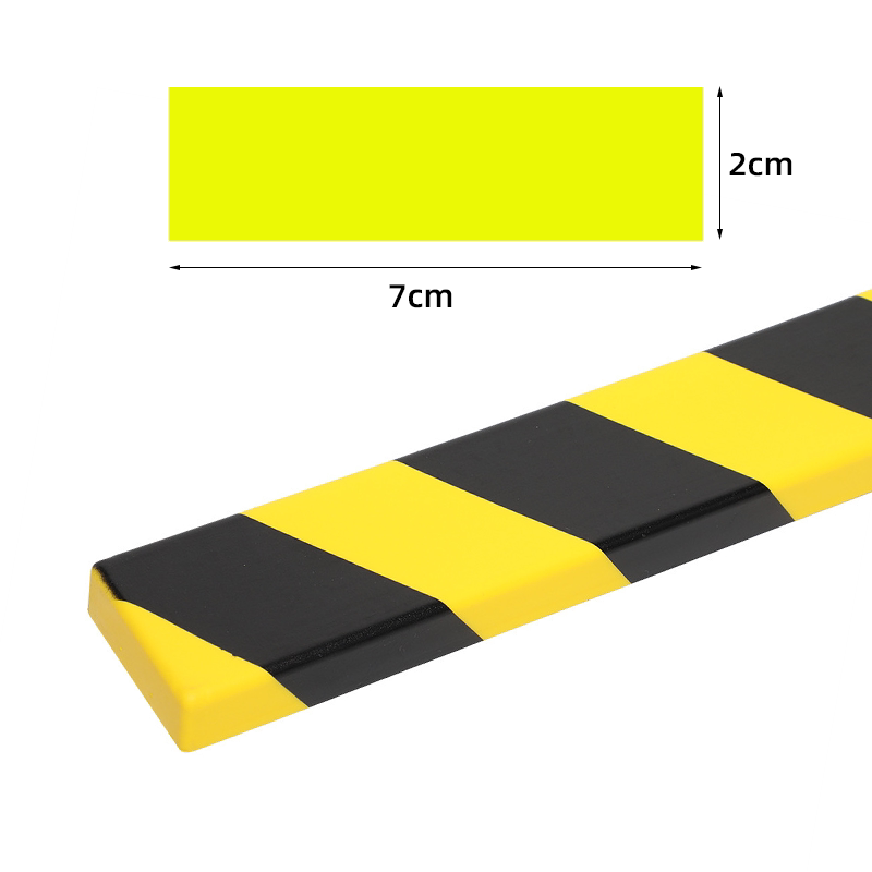 黑黄色警示条l型护角3m背胶自粘儿童防撞条u型直角保护条防撞护角