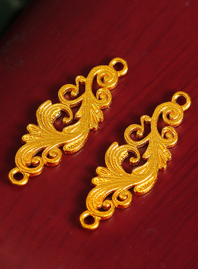 老克勒古法黄金双耳凤尾牌足金