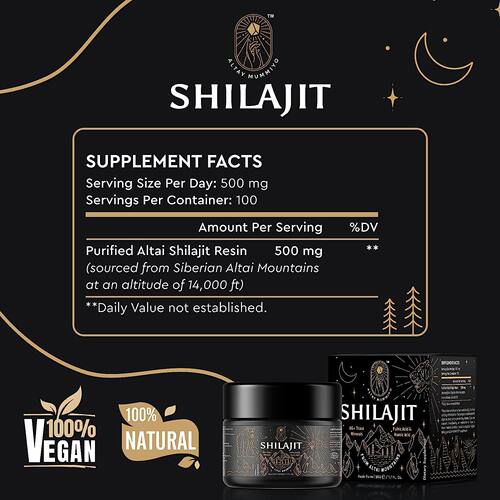 美国代购Shilajit Resin with Fulvic Acid & Trace Minerals, Or - 图0