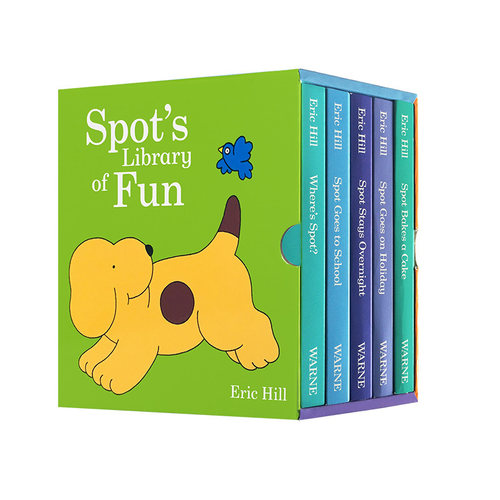 送音频小玻在哪里系列翻翻全套5册纸板书where's  spot英文原版童书my first library进口绘本0-4岁宝宝可揭页躲猫猫游戏小波is - 图0