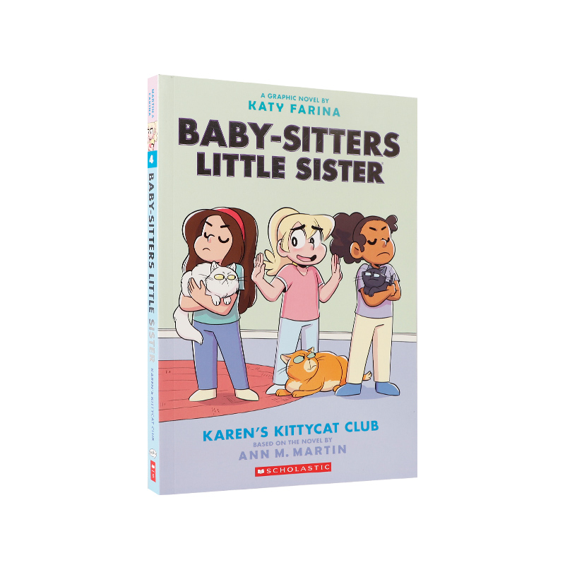 原版育婴师小妹图文Baby-sitters Little Sister Graphic #4 Karen's Kittycat Club凯伦的小猫俱乐部 儿童英语桥梁章节漫画书 - 图3