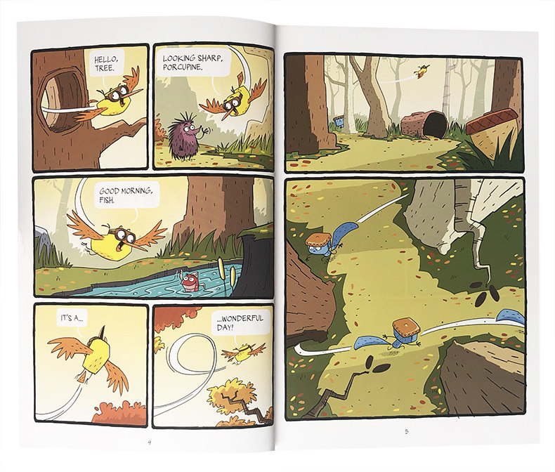 英文原版漫画 Bird & Squirrel 系列3册 儿童启蒙英语读物绘本句型简单精彩故事儿童卡通漫画书 6-10岁 小鸟与松鼠全彩漫画书